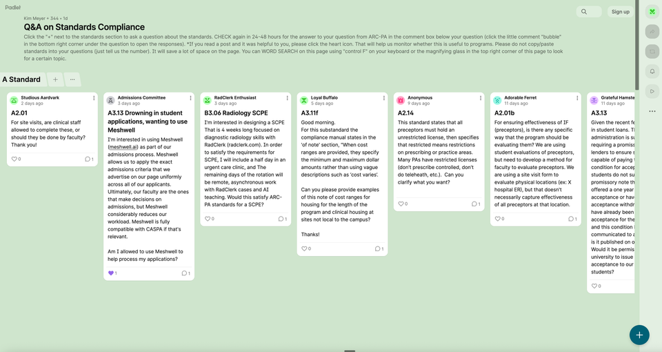 What does the ARC-PA think about AI in the admissions process?