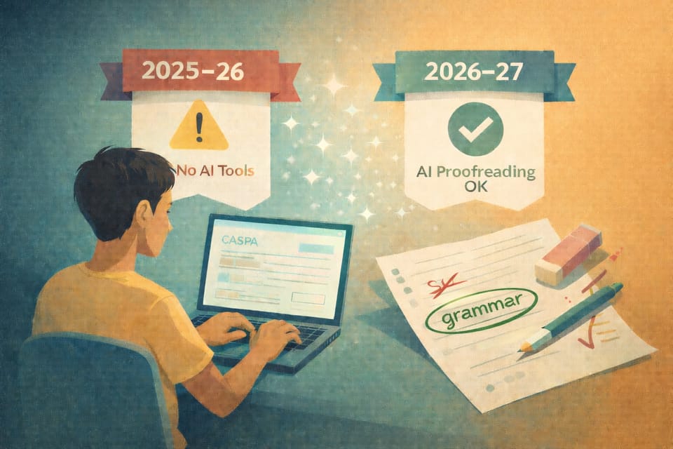 Can You Use AI (ChatGPT) on Your CASPA Personal Statement? 2025–26 Rules vs. 2026–27 Changes